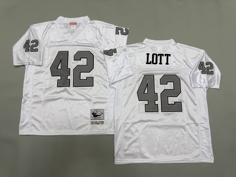 Men 2025 Nike Oakland Raiders #42 Lott white Throwback Limited NFL Jersey style 002->oakland raiders->NFL Jersey